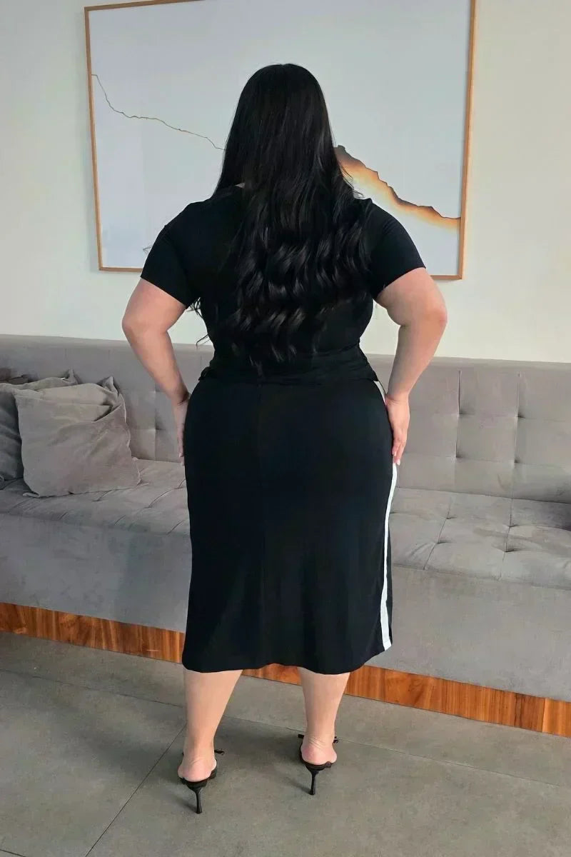 Conjunto Tamires Preto em Malha Moletinho