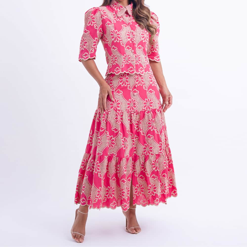 Conjunto Feminino Floral Rosa Isabela - FL10