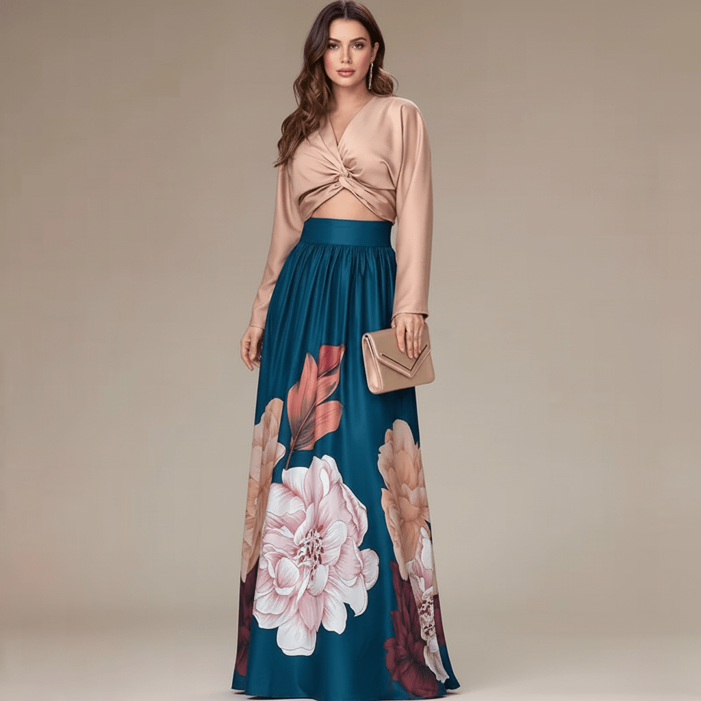 Conjunto Feminino Blusa e Saia Levitan